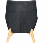 Lorell Quintessence Collection Upholstered Lounge Chair with Wood Legs 18.75