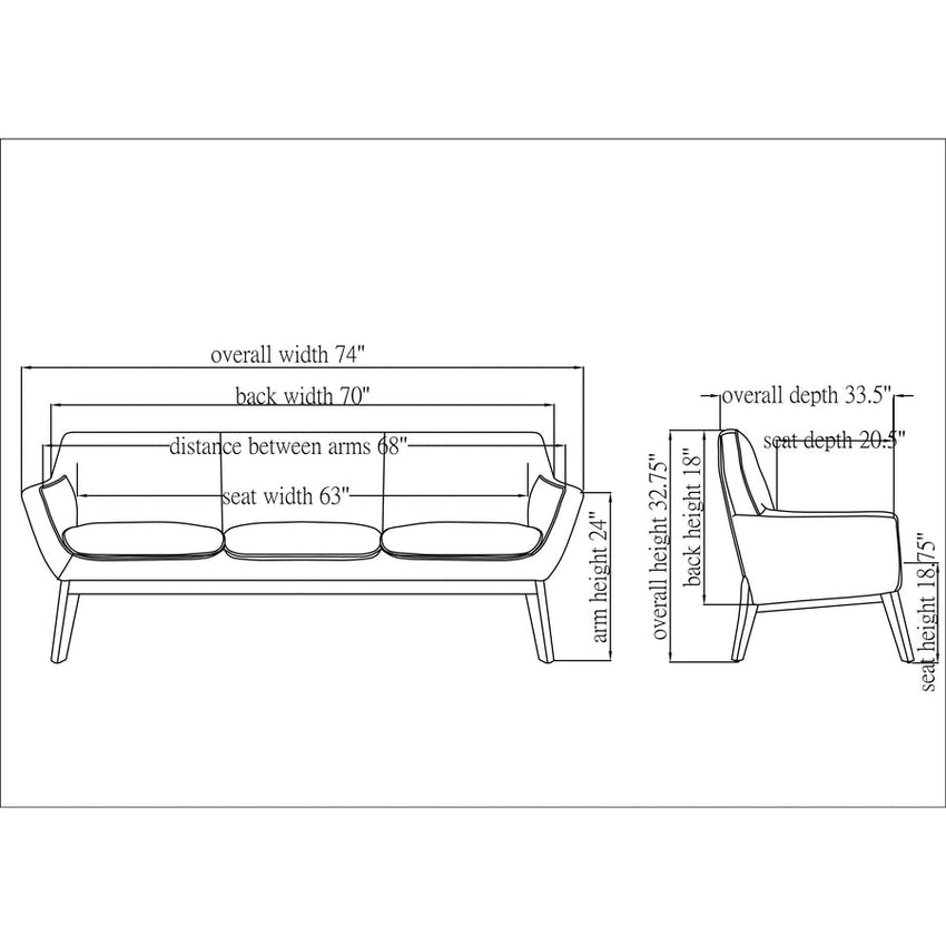 Lorell Quintessence Collection Sofa with Lumbar Support and Padded Seating (LLR - LLR6896X) - SchoolOutlet