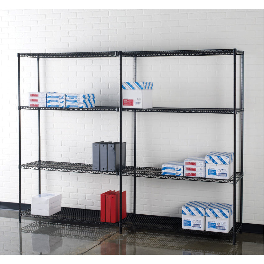 High - Capacity Lorell Industrial 4 - Shelf Wire Storage Rack 48"W x 24"D x 72"H (LLR - LLR69140) - SchoolOutlet
