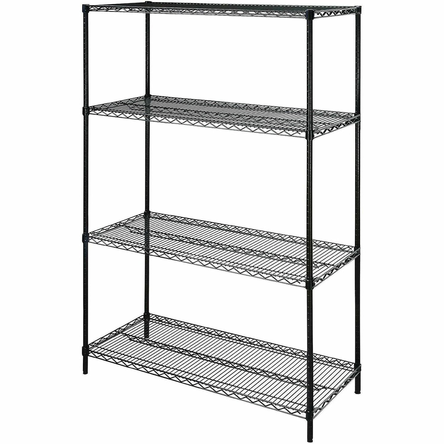 High - Capacity Lorell Industrial 4 - Shelf Wire Storage Rack 48"W x 24"D x 72"H (LLR - LLR69140) - SchoolOutlet