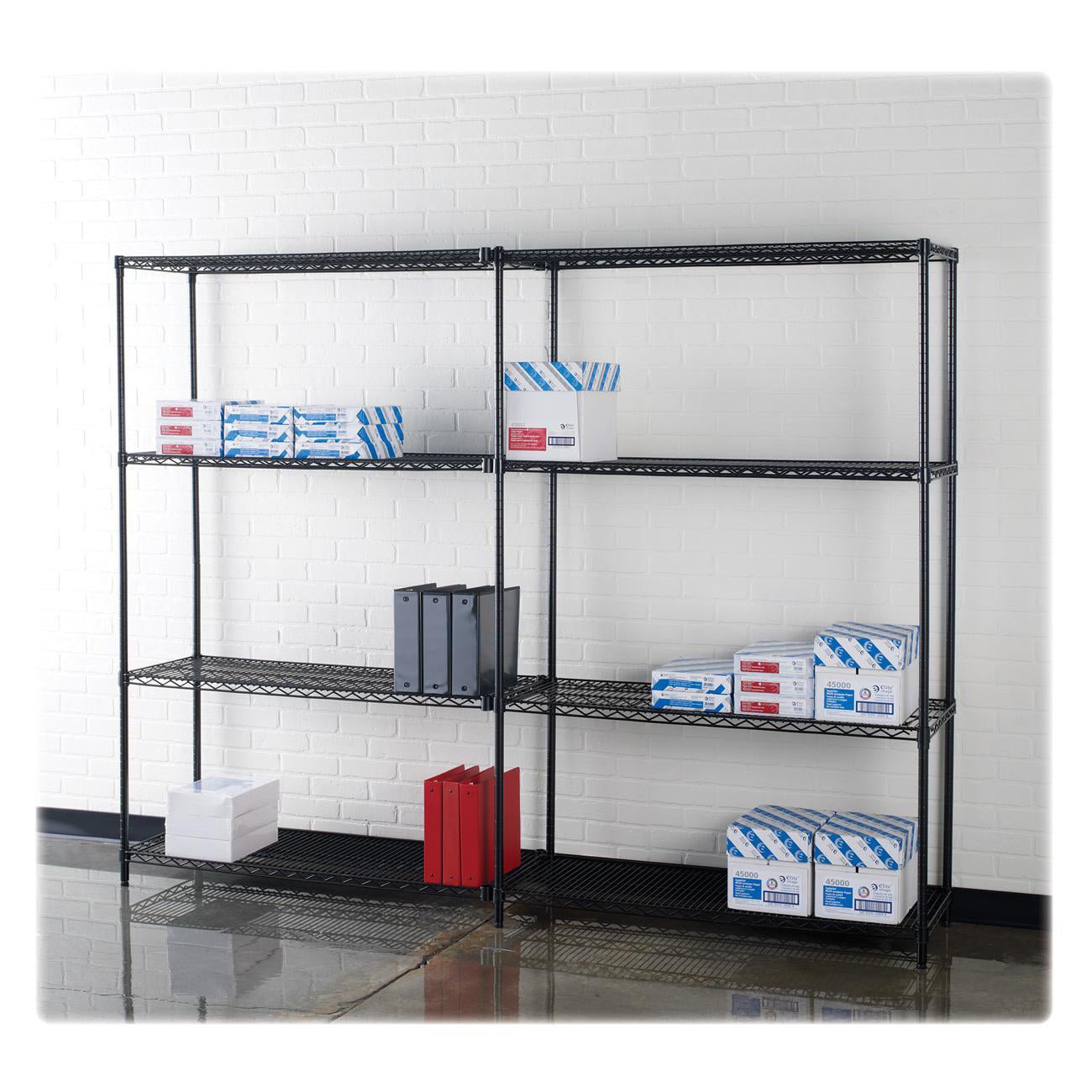 Heavy - Duty Lorell Industrial 4 - Tier Wire Storage Rack 36"W x 24"D x 72"H (LLR - LLR69145) - SchoolOutlet