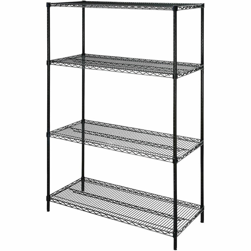 Heavy - Duty Lorell Industrial 4 - Tier Wire Storage Rack 36"W x 24"D x 72"H (LLR - LLR69145) - SchoolOutlet