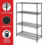 Heavy - Duty Lorell Industrial 4 - Tier Wire Storage Rack 36