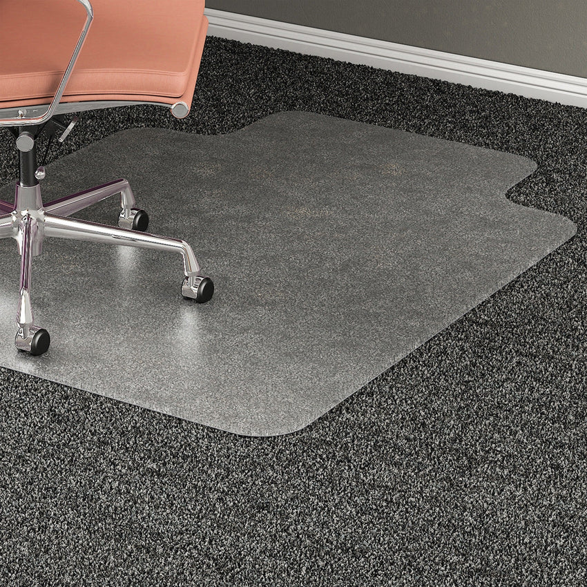 Lorell Plush - Pile Wide Lip Carpet Chairmat for Medium - Pile Carpets (LLR - LLR69166) - SchoolOutlet