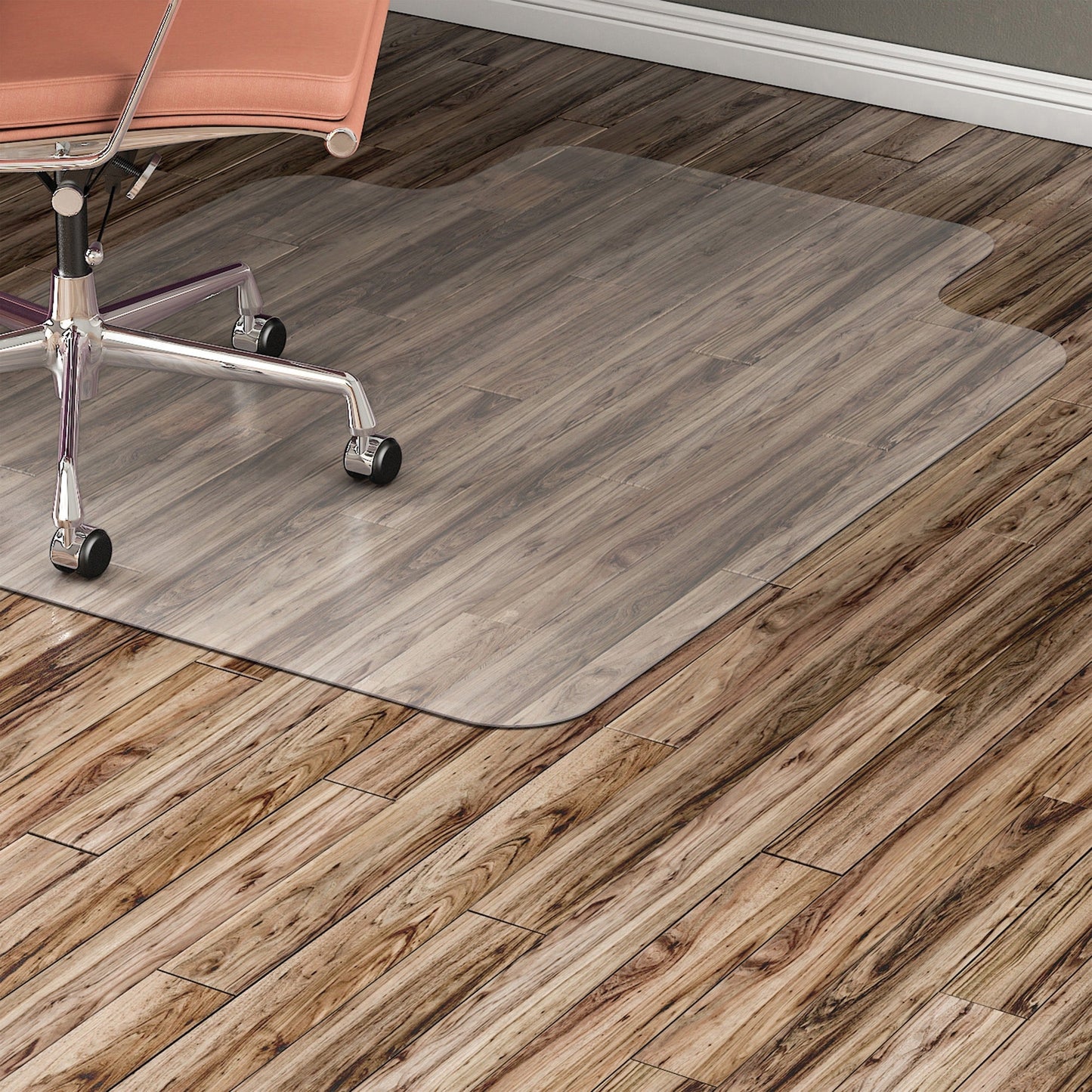 Lorell Wide Lip Hard Floor Chairmat for Wood, Tile and Vinyl Floors (LLR - LLR69167) - SchoolOutlet