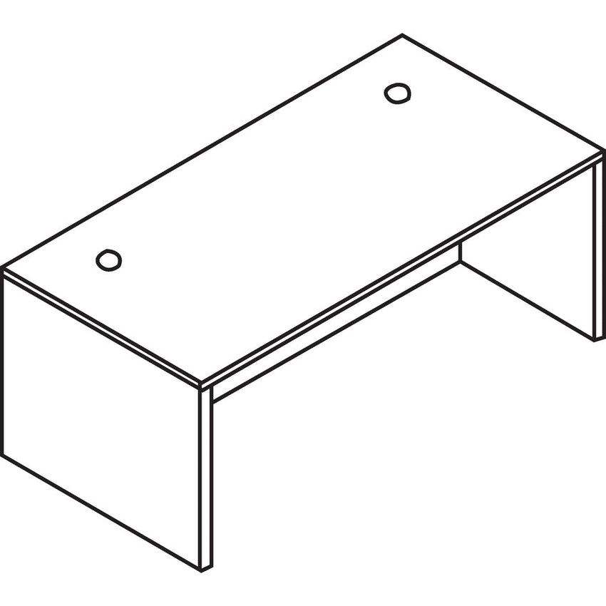 Lorell Essentials Series 66.1"W x 29.5"D x 29.5"H Rectangular Desk Shell 1" Thick (LLR - ESS - RDS661) - SchoolOutlet
