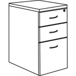 Lorell Essentials Elite Mobile Box/Box/File Pedestal 15.7