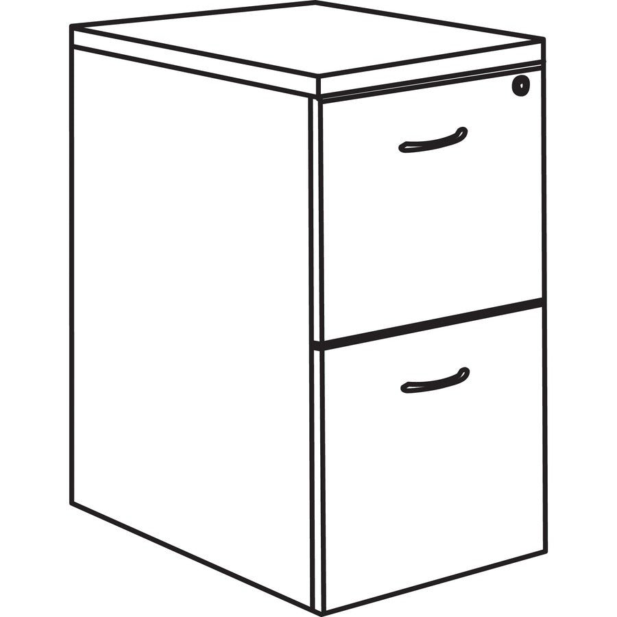 Lorell Essentials Elite Mahogany Mobile File/File Pedestal 15.7"W x 22"D x 28.6"H (LLR - LLR69397) - SchoolOutlet