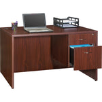 Lorell Essentials Elite Mahogany Under - Desk Hanging Box/File Pedestal 15.5