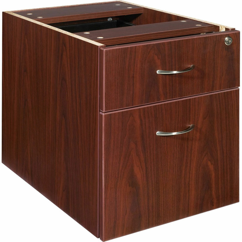 Lorell Essentials Elite Mahogany Under - Desk Hanging Box/File Pedestal 15.5"W x 21.9"D x 18.9"H (LLR - LLR69398) - SchoolOutlet