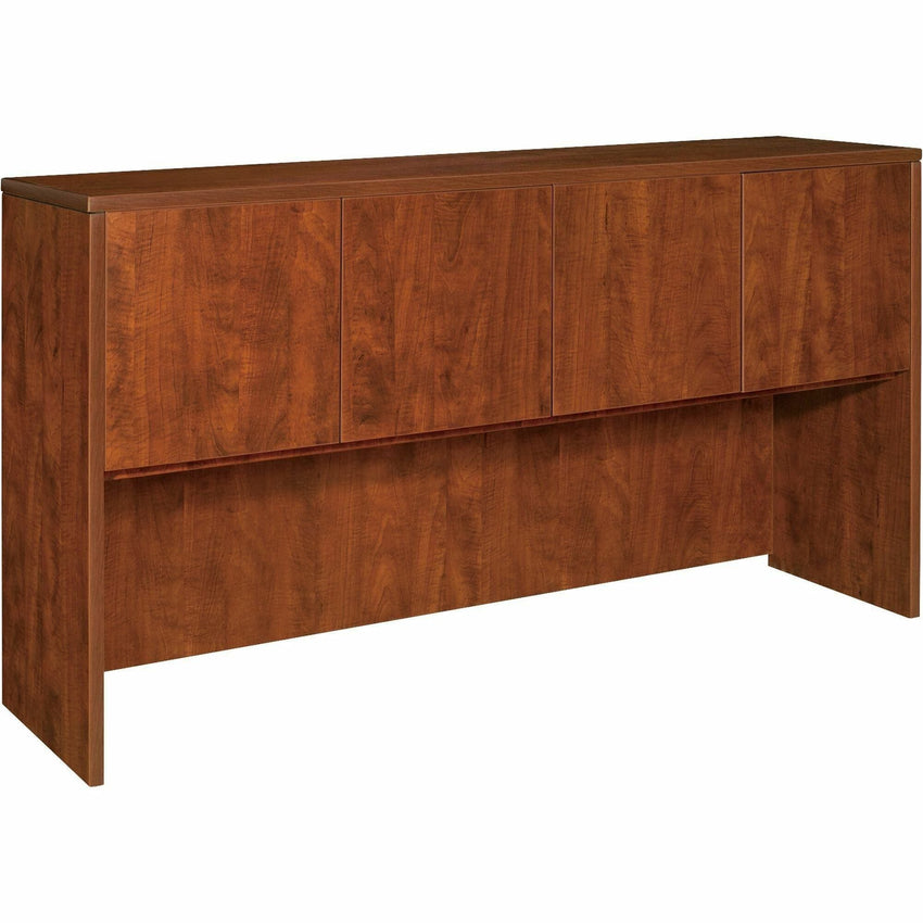 Lorell Essentials Series 4 - Door Stack - on Hutch with Cord Management 66.1"W x 14.8"D x 36"H (LLR - ESS - HUT661) - SchoolOutlet