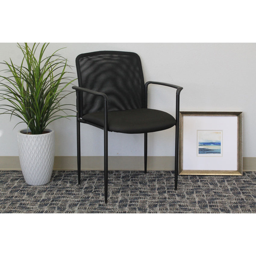 Lorell Reception Side Chair with Molded Cap Arms and Mesh Back 18.90"H (LLR - LLR69506) - SchoolOutlet