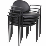 Lorell Reception Guest Chair with Arms and Vinyl Upholstery 18.50
