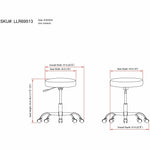 Lorell Backless Pneumatic - Lift Stool with Vinyl Seat and 5 - Star Base 17 - 22.25 H (LLR - LLR69513) - SchoolOutlet