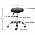 Lorell Backless Pneumatic - Lift Stool with Vinyl Seat and 5 - Star Base 17 - 22.25 H (LLR - LLR69513) - SchoolOutlet