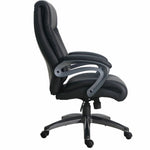 Lorell Executive High - Back Leather Office Chair with Pneumatic Height Adjustment and Gunmetal Base 18.5