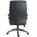 Lorell Executive High - Back Leather Office Chair with Pneumatic Height Adjustment and Gunmetal Base 18.5