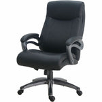 Lorell Executive High - Back Leather Office Chair with Pneumatic Height Adjustment and Gunmetal Base 18.5