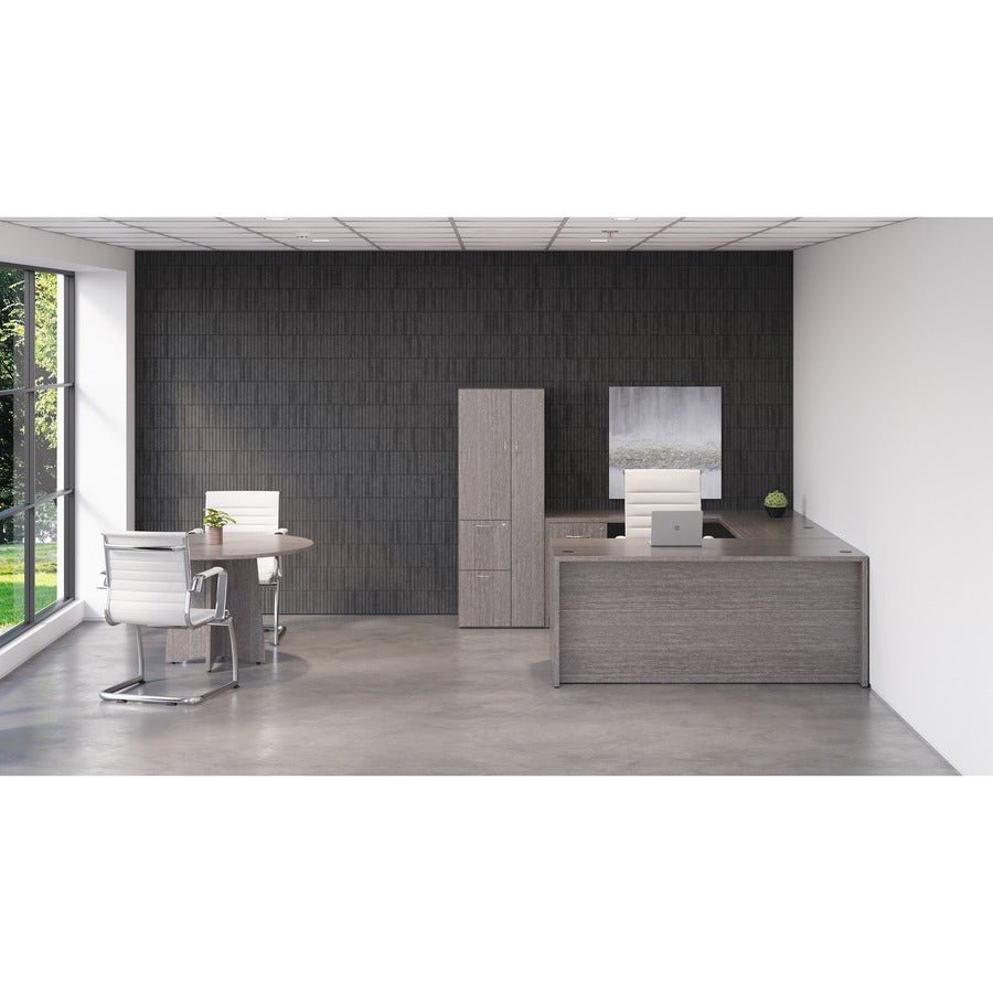 Lorell Essentials Series 4 - Door Stack - on Hutch with Cord Management 70.9"W x 14.8"D x 36"H (LLR - ESS - HUT709) - SchoolOutlet