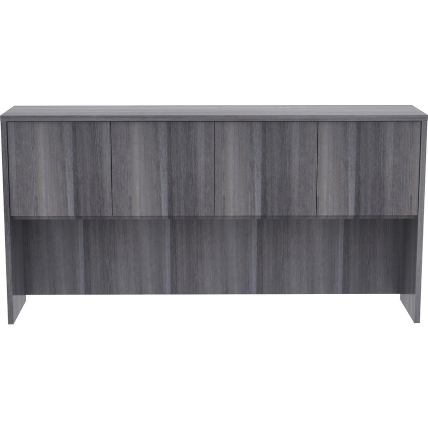 Lorell Essentials Series 4 - Door Stack - on Hutch with Cord Management 70.9"W x 14.8"D x 36"H (LLR - ESS - HUT709) - SchoolOutlet
