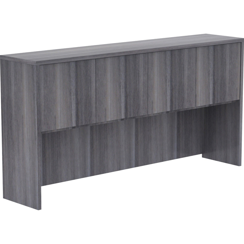 Lorell Essentials Series 4 - Door Stack - on Hutch with Cord Management 70.9"W x 14.8"D x 36"H (LLR - ESS - HUT709) - SchoolOutlet