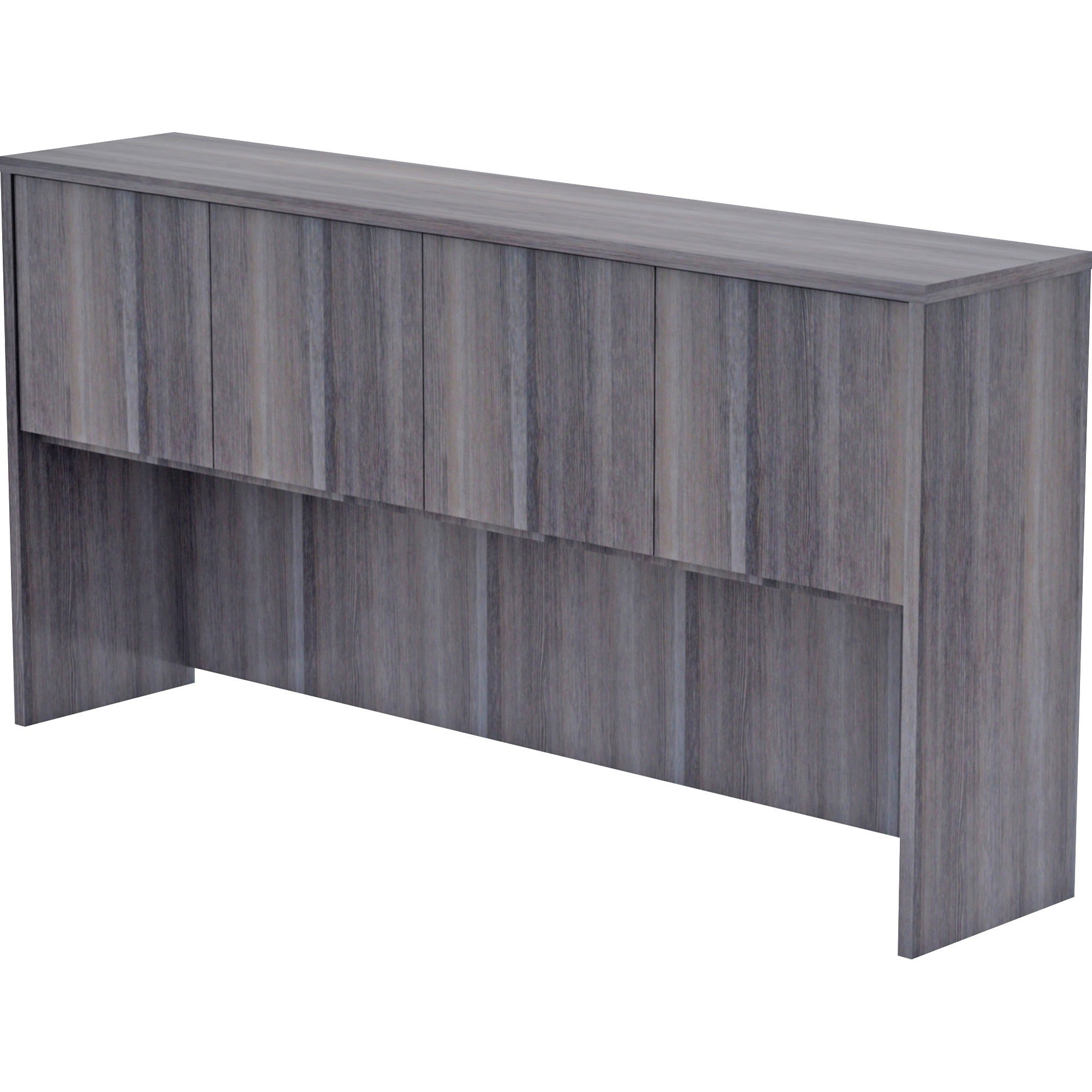 Lorell Essentials Series 4-Door Stack-on Hutch with Cord Management 70 ...