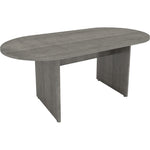 Lorell Essentials Oval Conference Table Weathered Charcoal 72