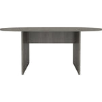 Lorell Essentials Oval Conference Table Weathered Charcoal 72