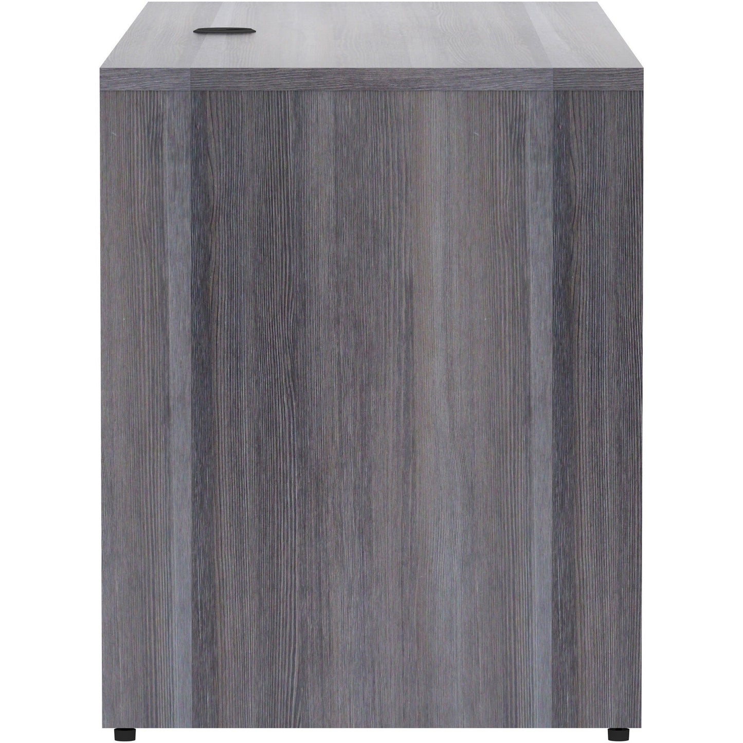 Lorell Essentials Series Executive Credenza Shell 66"W x 24"D x 29.5"H with Modern Silver Accents (LLR - ESS - CR66 - SB) - SchoolOutlet