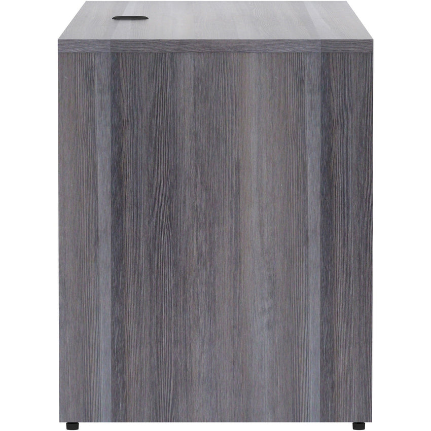 Lorell Essentials Series Executive Credenza Shell 66"W x 24"D x 29.5"H with Modern Silver Accents (LLR - ESS - CR66 - SB) - SchoolOutlet