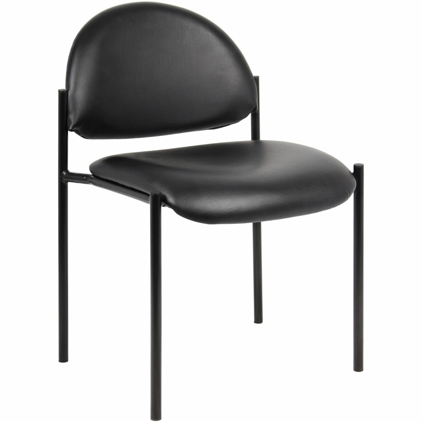 Lorell Reception Guest Chair with Vinyl Upholstery and Tubular Steel Frame 18.50"H (LLR - LLR69607) - SchoolOutlet