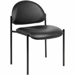 Lorell Reception Guest Chair with Vinyl Upholstery and Tubular Steel Frame 18.50"H (LLR-LLR69607)