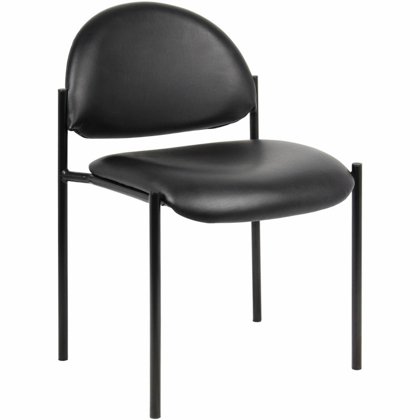 Lorell Reception Guest Chair with Vinyl Upholstery and Tubular Steel Frame 18.50"H (LLR - LLR69607) - SchoolOutlet