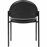 Lorell Reception Guest Chair with Vinyl Upholstery and Tubular Steel Frame 18.50