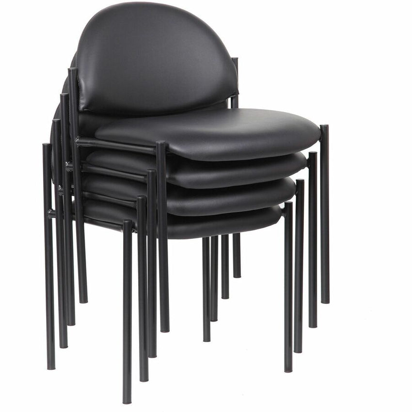 Lorell Reception Guest Chair with Vinyl Upholstery and Tubular Steel Frame 18.50"H (LLR - LLR69607) - SchoolOutlet
