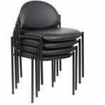 Lorell Reception Guest Chair with Vinyl Upholstery and Tubular Steel Frame 18.50
