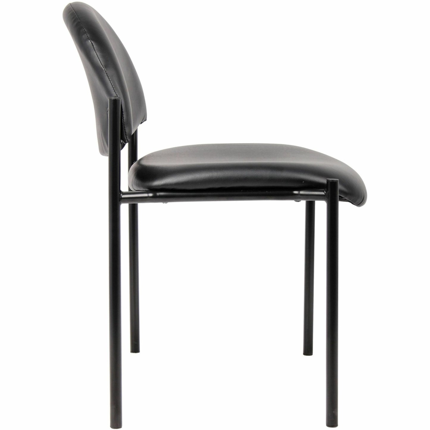 Lorell Reception Guest Chair with Vinyl Upholstery and Tubular Steel Frame 18.50"H (LLR - LLR69607) - SchoolOutlet