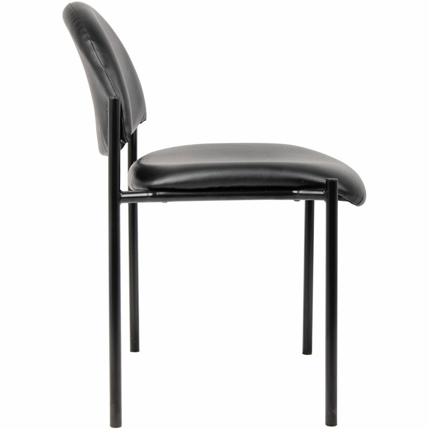 Lorell Reception Guest Chair with Vinyl Upholstery and Tubular Steel Frame 18.50"H (LLR - LLR69607) - SchoolOutlet
