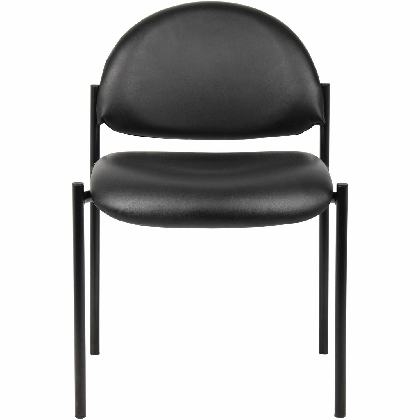 Lorell Reception Guest Chair with Vinyl Upholstery and Tubular Steel Frame 18.50"H (LLR - LLR69607) - SchoolOutlet
