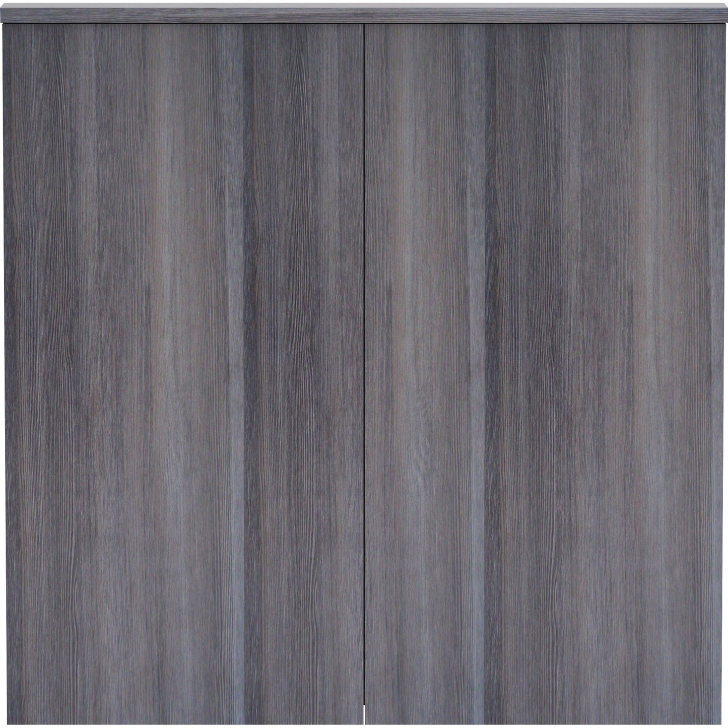 Lorell Dry - Erase Whiteboard Presentation Cabinet Hinged Doors 47.3" x 47.3" Weathered Charcoal (LLR - LLR69625) - SchoolOutlet