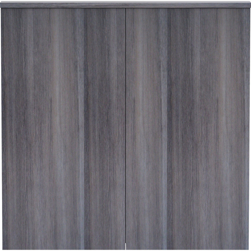 Lorell Dry - Erase Whiteboard Presentation Cabinet Hinged Doors 47.3" x 47.3" Weathered Charcoal (LLR - LLR69625) - SchoolOutlet