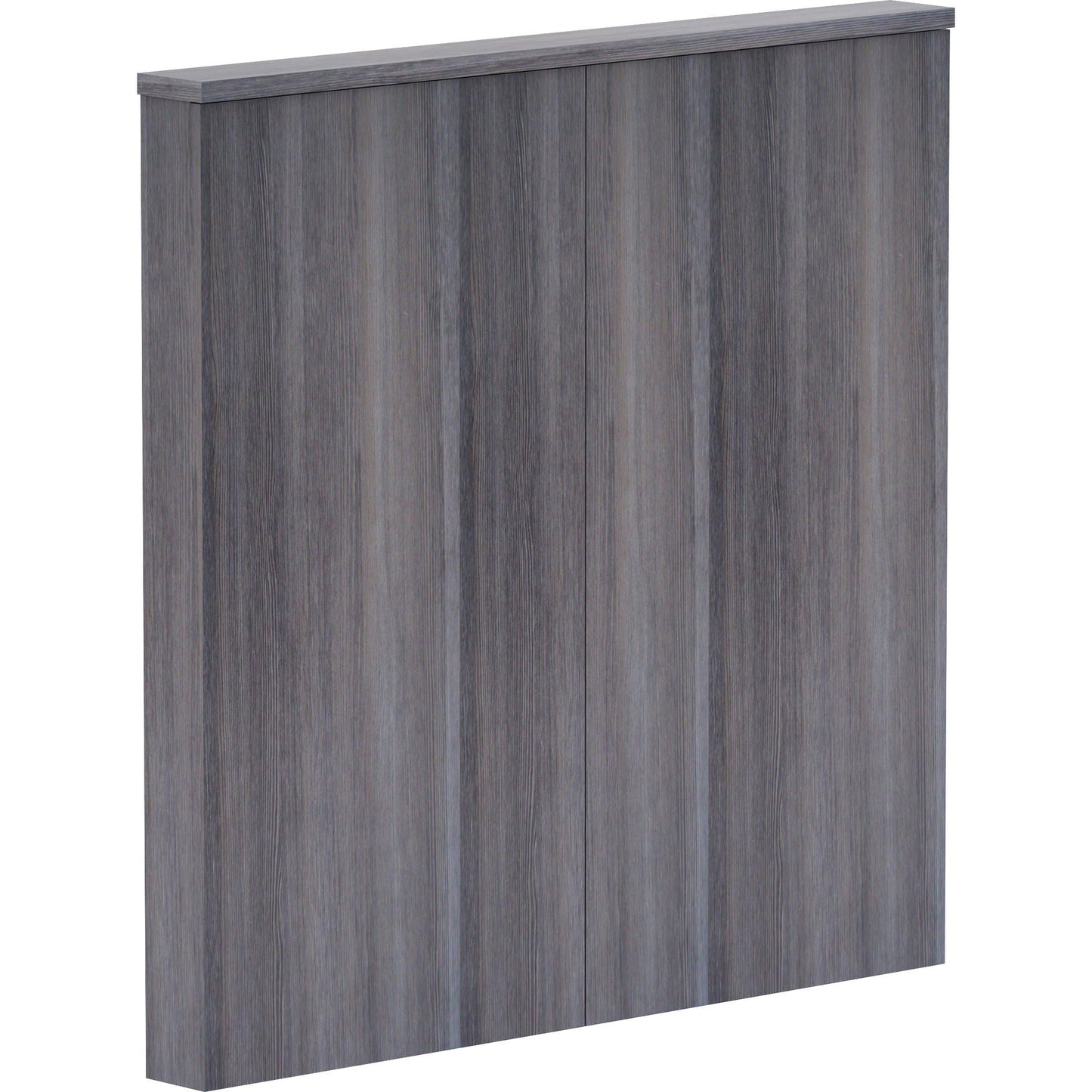 Lorell Dry - Erase Whiteboard Presentation Cabinet Hinged Doors 47.3" x 47.3" Weathered Charcoal (LLR - LLR69625) - SchoolOutlet
