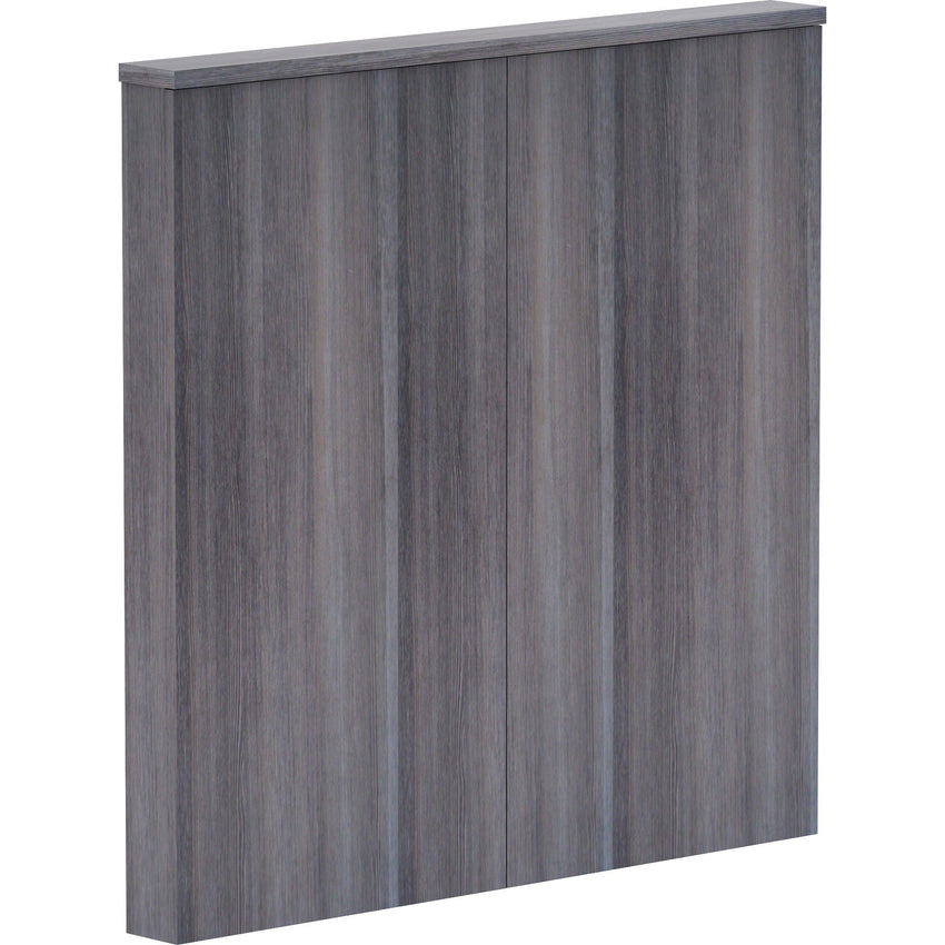 Lorell Dry - Erase Whiteboard Presentation Cabinet Hinged Doors 47.3" x 47.3" Weathered Charcoal (LLR - LLR69625) - SchoolOutlet