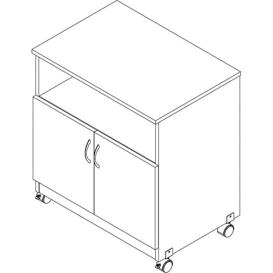 Lorell Deluxe Mobile Machine Stand with Shelf 30.5"H x 28"W x 19.75"D (LLR - LLR69627) - SchoolOutlet