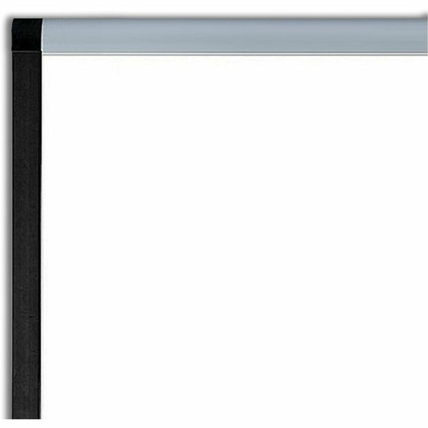 Lorell Signature Series Magnetic Porcelain Grid Markerboard Ebony and Silver Frame 48"W x 36"H (LLR - LLR69652) - SchoolOutlet
