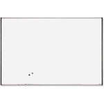 Lorell Signature Series Magnetic Coated Steel Markerboard Ebony and Silver Frame 72
