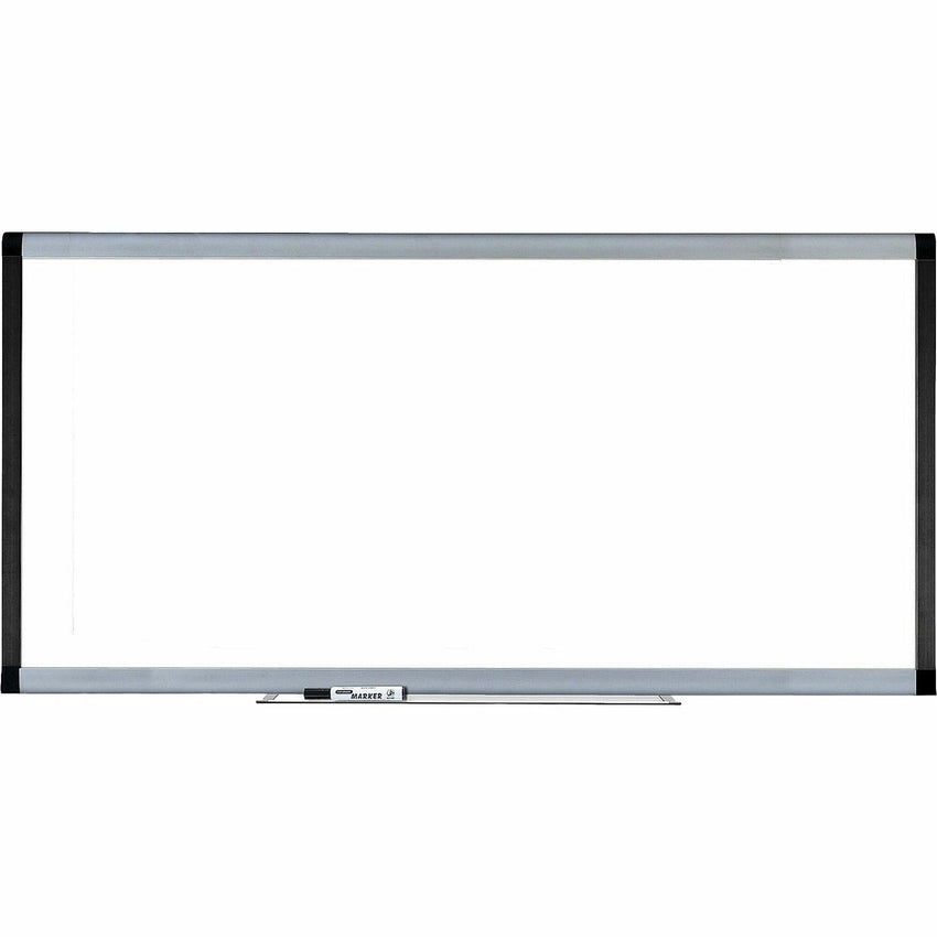 Lorell Signature Series Magnetic Coated Steel Markerboard Ebony and Silver Frame 96"W x 48"H (LLR - LLR69654) - SchoolOutlet