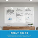 Lorell Loop Whiteboard Frameless Lacquered Steel Magnetic Surface 60