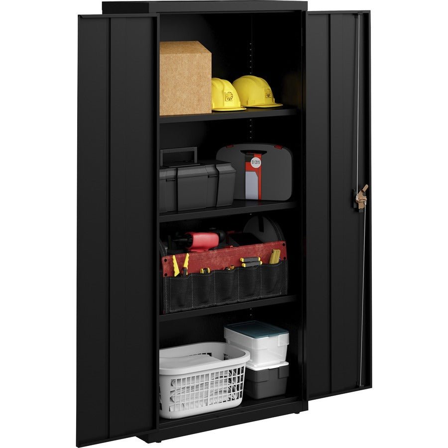 Lorell Fortress Series Slimline Storage Cabinet Steel 4 Adjustable Shelves 720 lb Capacity Locking System (LLR - LLR6983X) - SchoolOutlet