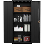 Lorell Fortress Series Slimline Storage Cabinet Steel 4 Adjustable Shelves 720 lb Capacity Locking System (LLR - LLR6983X) - SchoolOutlet